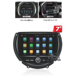 Radio dedykowane Mini 2015r w górę dla aut bez fabrycznej nawigacji Ekran 7 cali HD MultiTouch Android 8.1 Ram4GB Dysk 32GB CPU 8x1,5Ghz GPS OBD2 DVR